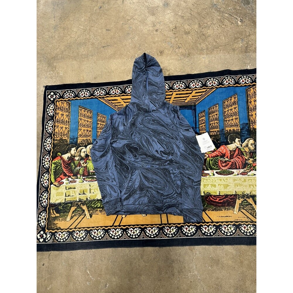 ATHLETA GIRL IN YOUR ELEMENT HOODIE 2.0 IN SUMI MARBLE BLUE  Swirls XL/14 NWT